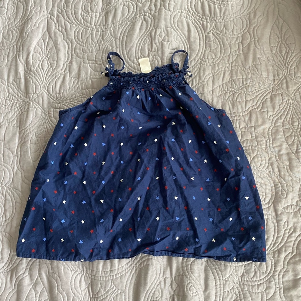 A navy blue tank top